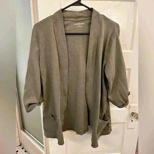 Olive Green Cardigan Size Large
